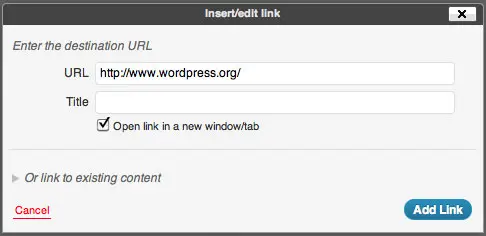 Open Link in New Window WordPress