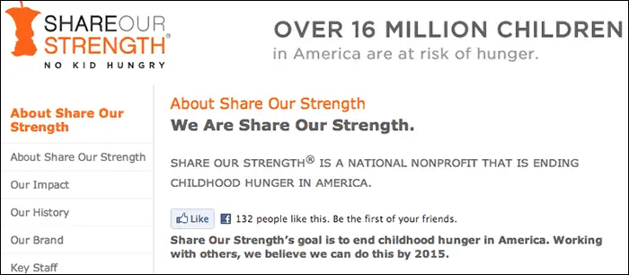 Share Our Strength Mission Statement