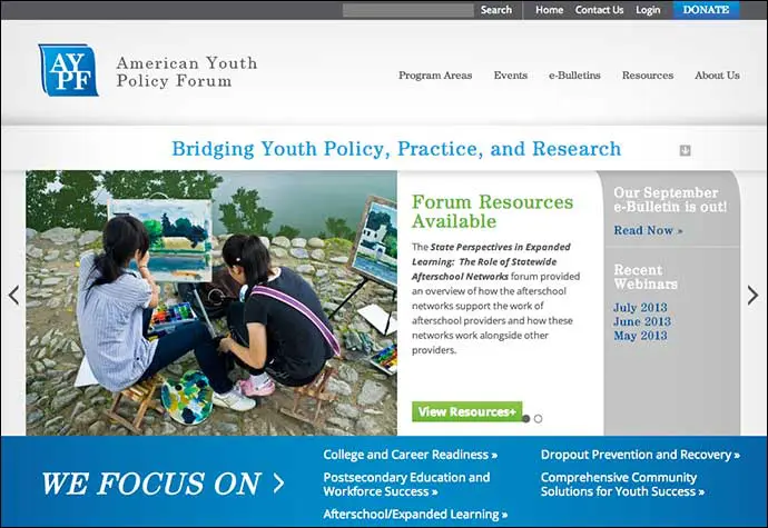 American Youth Policy Forum Nonprofit Website Design
