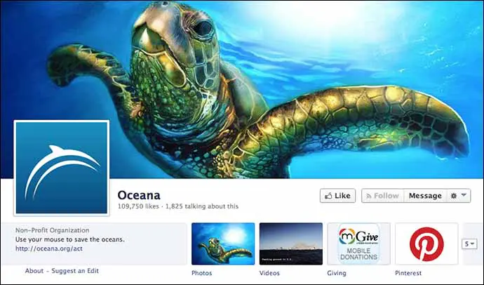 Oceana Nonprofit Facebook