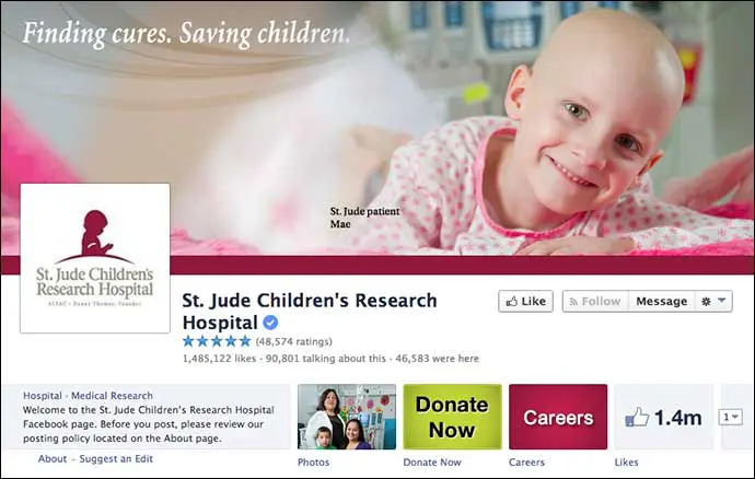 St Jude Nonprofit Facebook Page