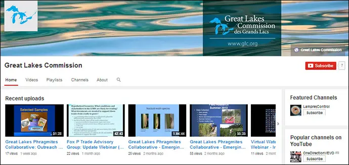 Great Lakes Commission YouTube Channel