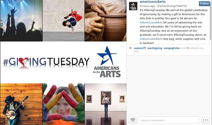 instagram for nonprofits americans for arts