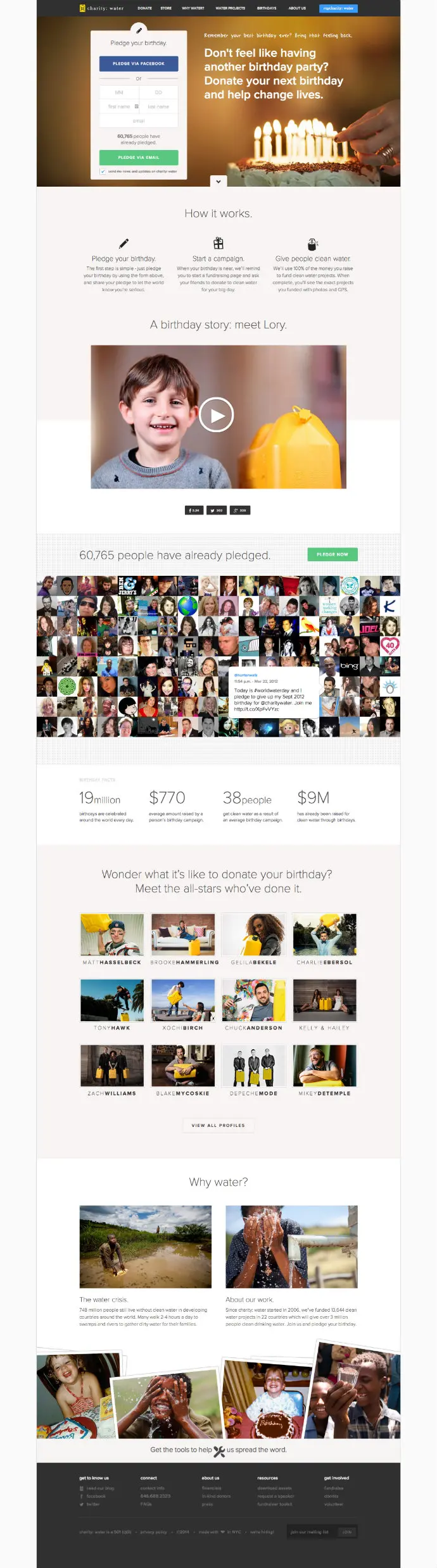 Landing Page Basics CharityWater