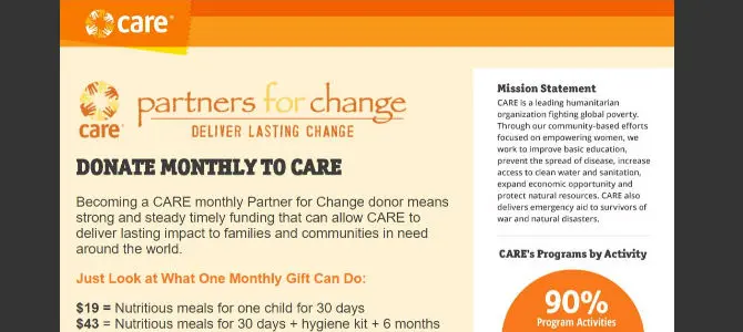 Care Nonprofit Website Giving Tuesday Example