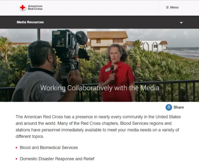 online press room red cross