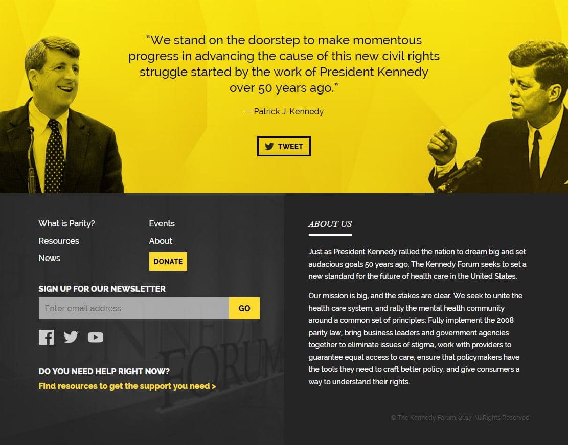 The Kennedy Forum Footer