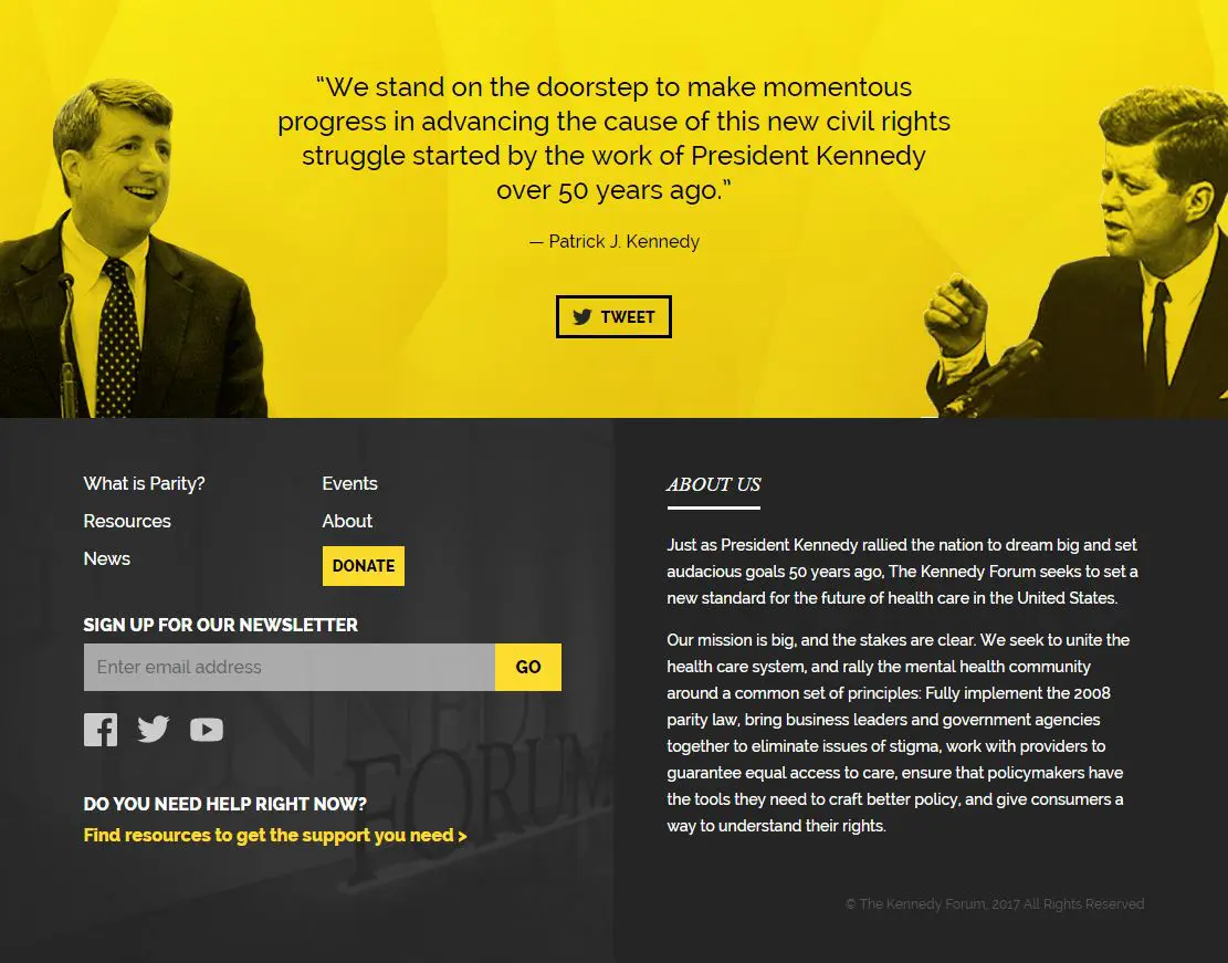 The Kennedy Forum Footer