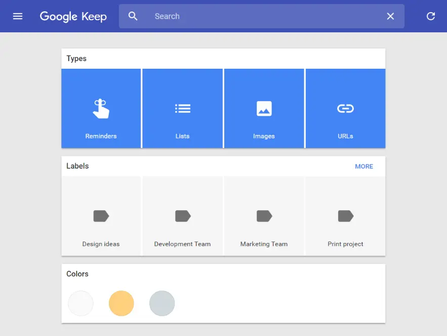 how to use google keep search