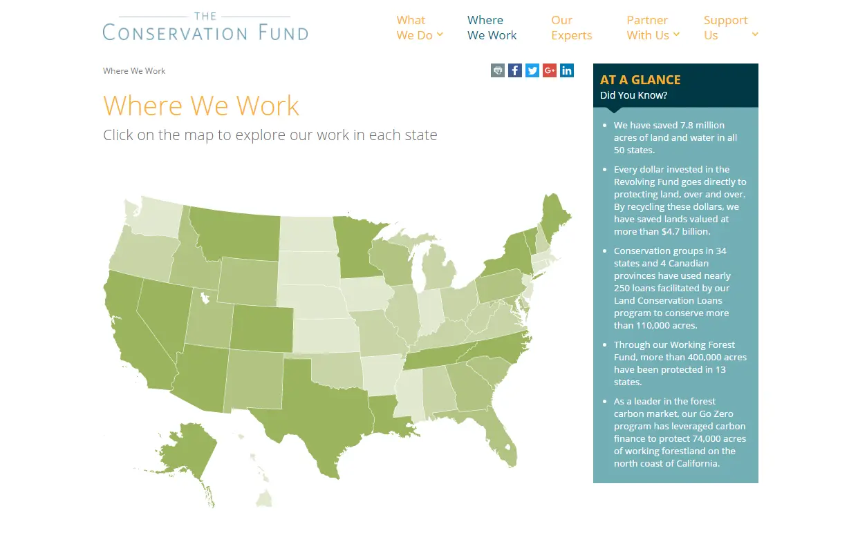 interactive map conservation fund