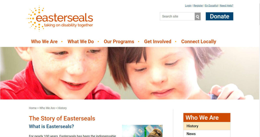 Easterseals Nonprofit History Page