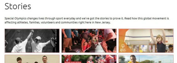 Special Olympics New Jersey Amazing Content Example