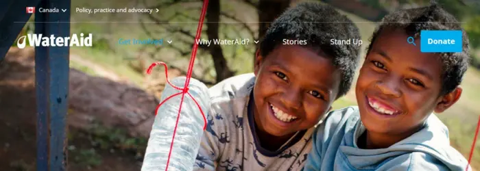 Water Aid Amazing Content Example