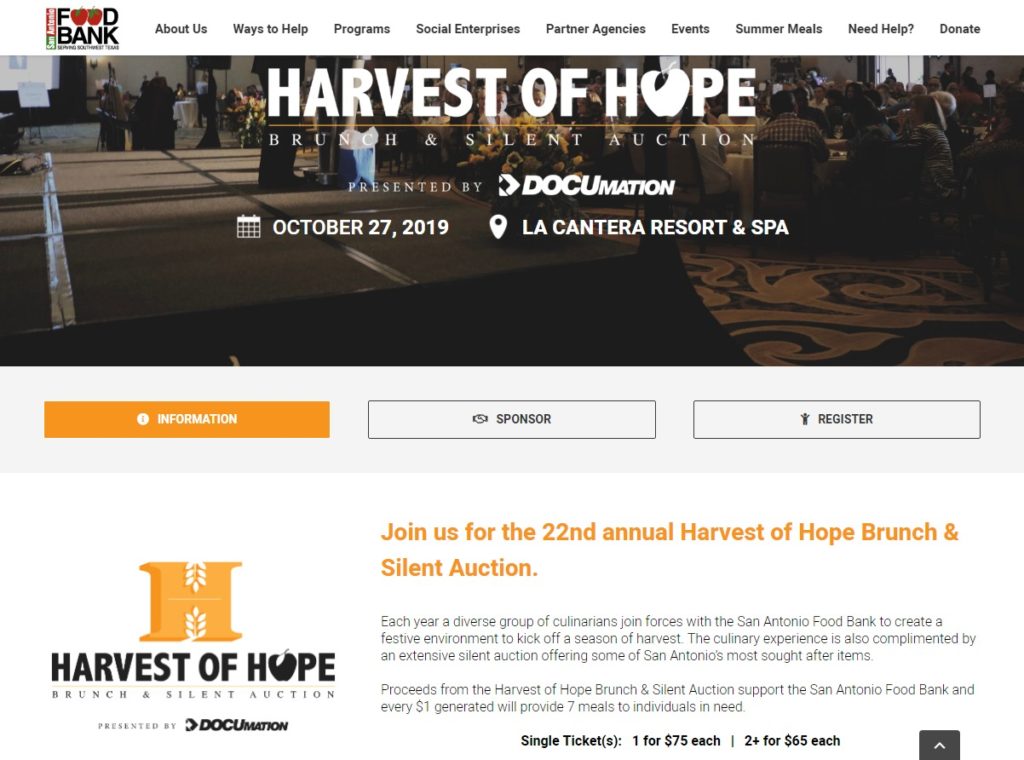 San Antonio Food Bank’s Harvest of Hope