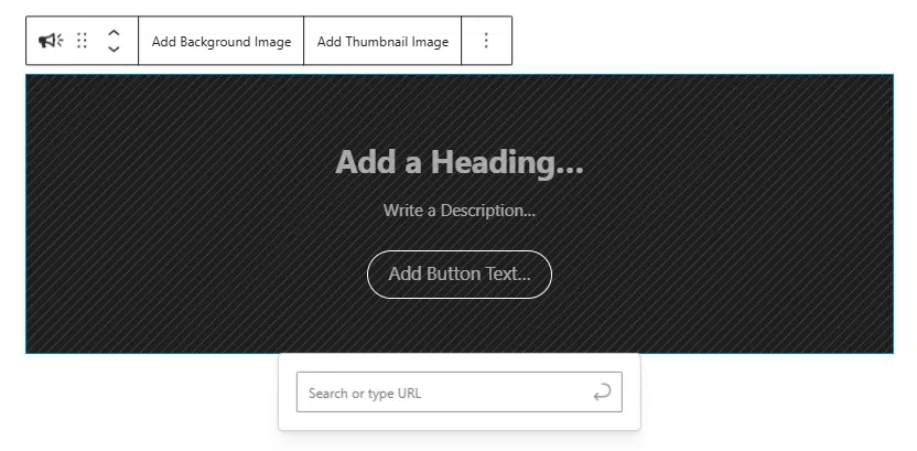A screenshot of the Call to Action block 