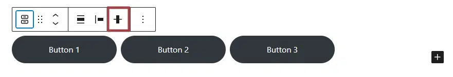 Screenshot showing how to change the vertical alignment of buttons