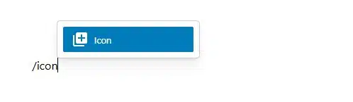 A screenshot of an icon block