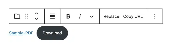 A screenshot of the download button