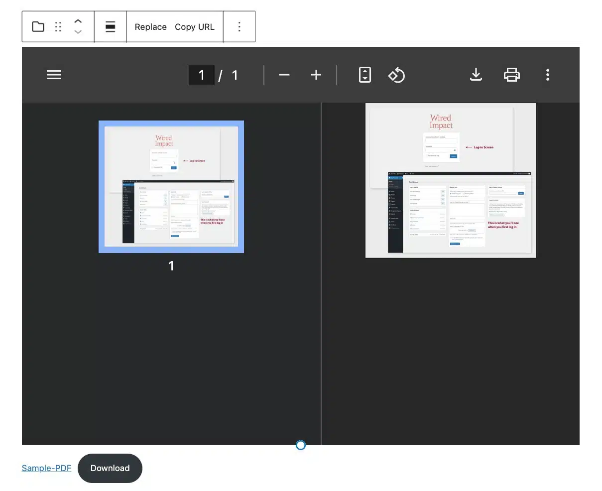 A screenshot of an inline embed