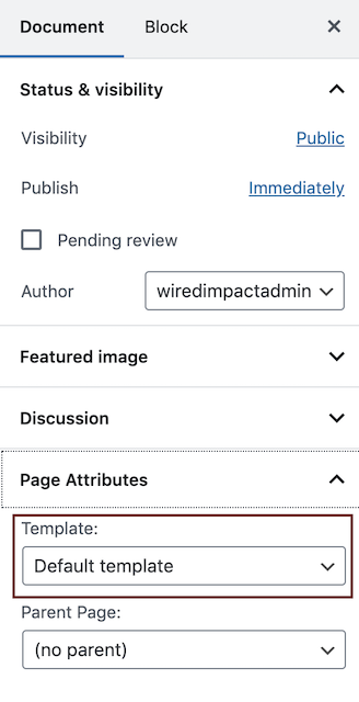 Creating a New Page - Wired Impact
