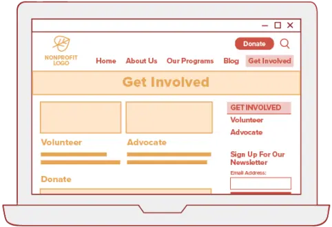 Illustration of a Get Involved page