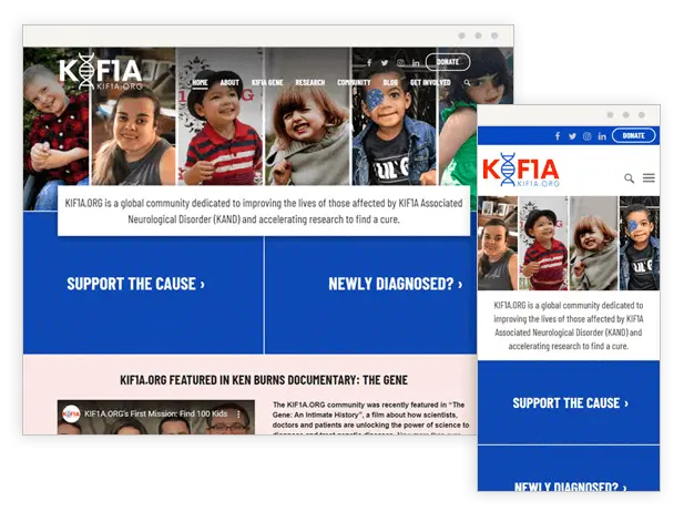 KIF1A Website Screenshots