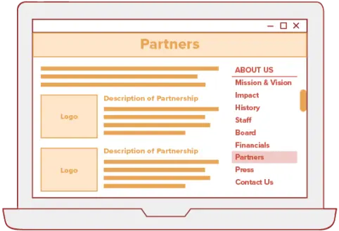 Illustration of a Partners page