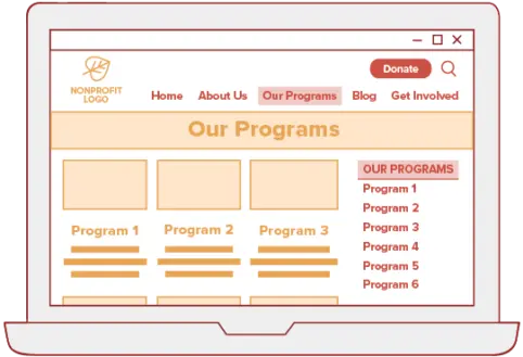 Illustration of a Programs page
