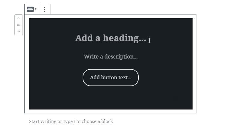 A GIF demonstrating how to remove a block in the back end of a website 