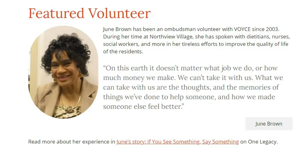 VOYCE Featured Volunteer testimonial