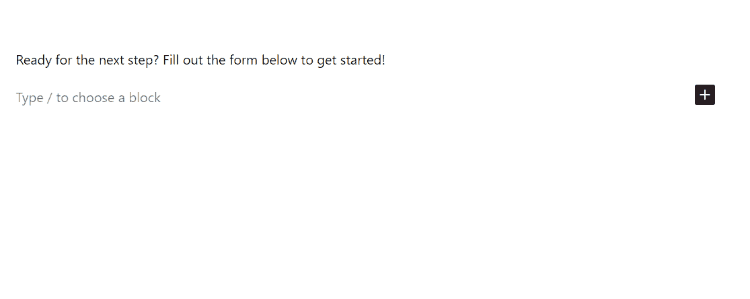 A GIF demonstrating how to add a Gravity Forms block to a page and select a form from the list