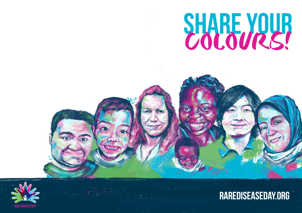Share Your Colours rare disease graphic from Rare Disease Day resources