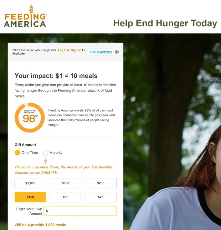 Feeding America Giving Levels