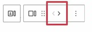 A screenshot of the toolbar highlighting the left and right arrows