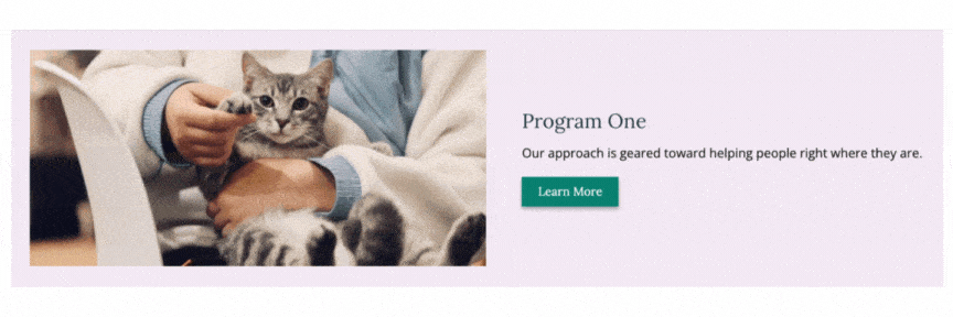 A GIF of the different layouts of the Image callouts