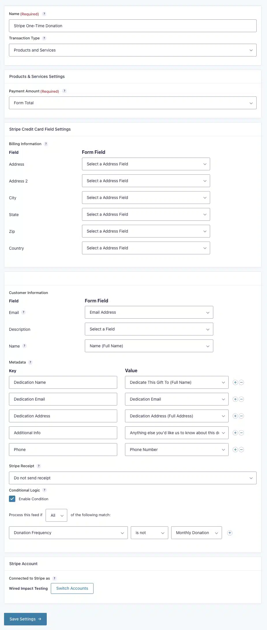 Full Stripe Feed Example
