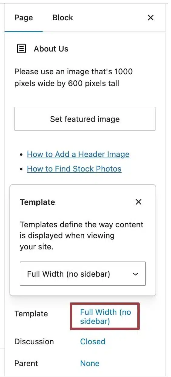 A screenshot of the document settings menu, highlighting the Page Attributes option